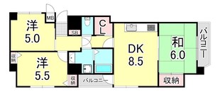 ライオンズマンション湊川公園の物件間取画像